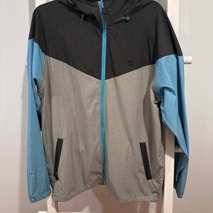 Billabong Gray and Light Blue Jacket